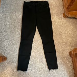 Mother the looker ankle fray sz 27 NWT Black jeans